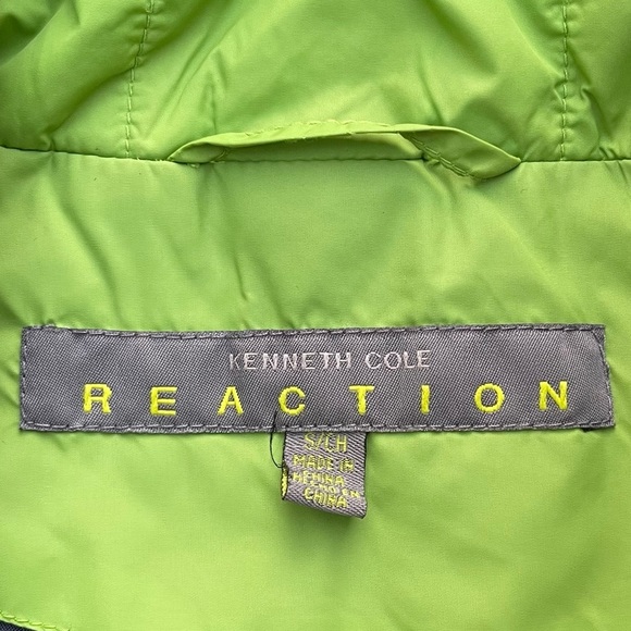 Kenneth Cole Reaction puffer vest lime green size small Preowned puffy casual - Picture 2 of 5